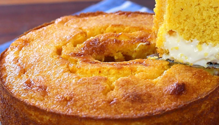Bolo de Milho Cremoso com Requeijao