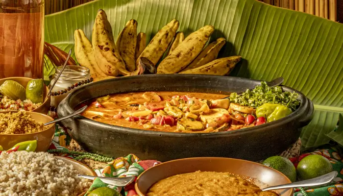 Moqueca de Palmito e Banana da Terra