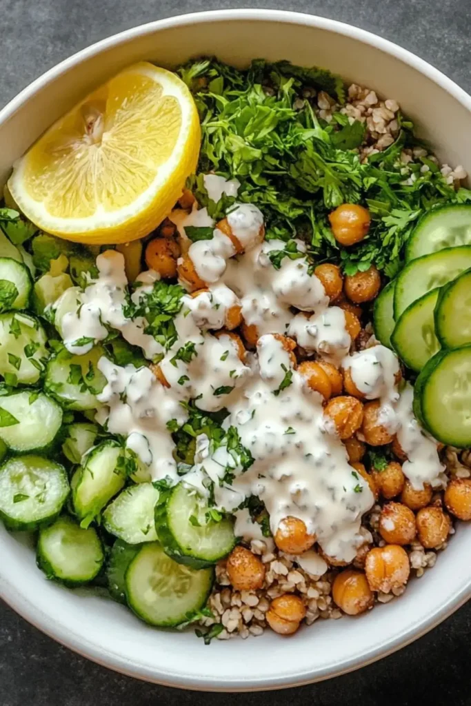 Bowls-e-Buddha-Bowls-Bowl-de-Graos-Saudaveis-com-Grao-de-Bico-e-Molho-Cremoso-de-Tahine